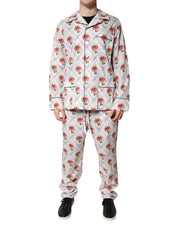 Dolce & Gabbana Multicolor Floral Print Cotton Pajama Set Sleepwear