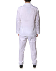 Dolce & Gabbana White Cotton Shirt Pants Pajama Set Sleepwear