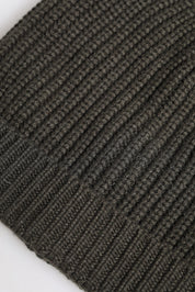 Dolce & Gabbana Dark Gray Cashmere Knit Winter Beanie Hat