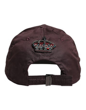 Dolce & Gabbana Brown Cotton DG Crown 6 Panels Baseball Cap
