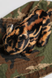 Dolce & Gabbana Multicolor Leopard Embellish Wide Brim Bucket Hat