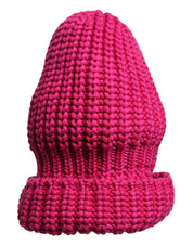 Dolce & Gabbana Pink Solid Wool Knitted Winter Beanie Hat