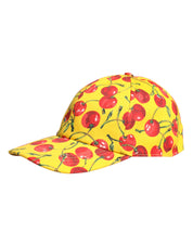 Dolce & Gabbana Yellow Cotton Printed 6 Panels Baseball Cap