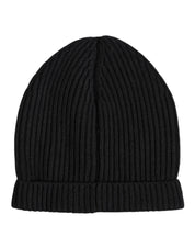 Dolce & Gabbana Black Cashmere Knitted Winter Beanie Hat