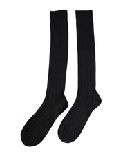 Dolce & Gabbana Black DG Logo Print Over The Calf Socks