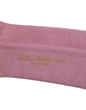 Dolce & Gabbana Rose Pink Cotton Over The Calf Socks