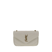 Saint Laurent White Lamb Ovis Aries Aries Shoulder Bag