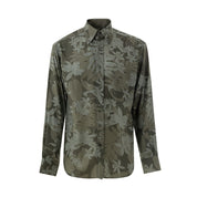 Tom Ford Green Lyocell Pattern Shirt
