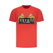 Cavalli Class Red Cotton Men T-Shirt