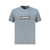 Napapijri Gray Cotton Men T-Shirt
