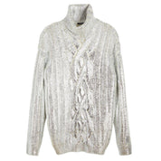 Balmain Brown Wool Men Turtleneck Sweater