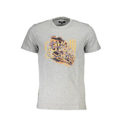 Cavalli Class Gray Cotton Men T-Shirt