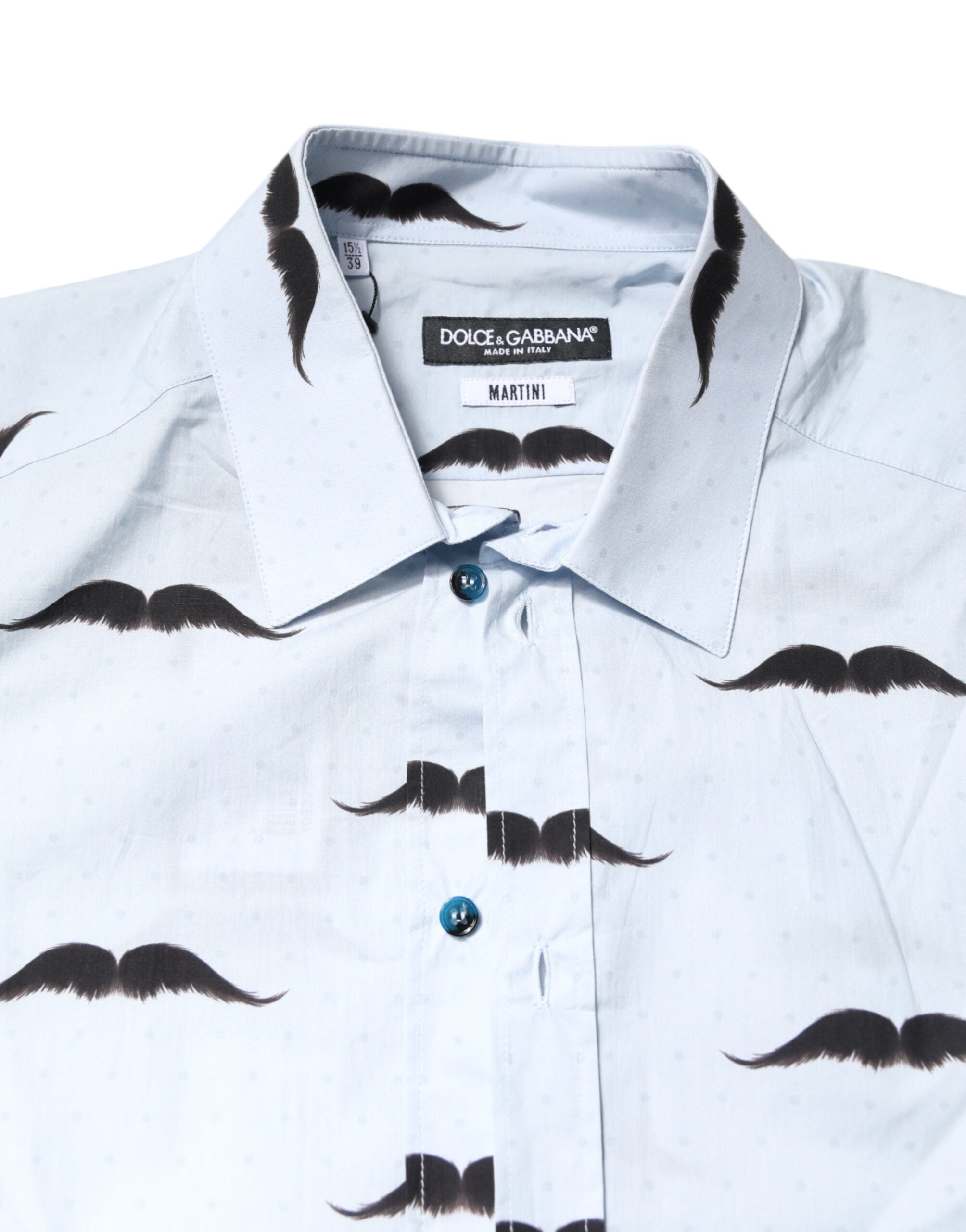 Dolce & Gabbana Light Blue Cotton MARTINI Formal Dress Shirt