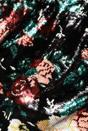 Dolce & Gabbana Black Floral Sequin Sleeveless Sheath Dress