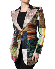 Dolce & Gabbana Multicolor Floral Patchwork Jacquard Jacket