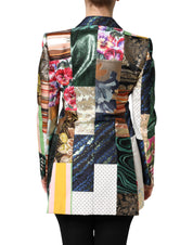 Dolce & Gabbana Multicolor Floral Patchwork Jacquard Jacket