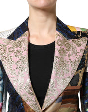 Dolce & Gabbana Multicolor Floral Patchwork Jacquard Jacket