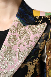Dolce & Gabbana Multicolor Floral Patchwork Jacquard Jacket