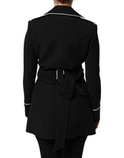 Dolce & Gabbana Black Wool Double Breasted Blazer Jacket
