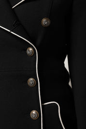 Dolce & Gabbana Black Wool Double Breasted Blazer Jacket