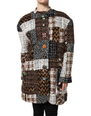 Dolce & Gabbana Multicolor Patchwork Button Down Jacket