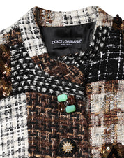 Dolce & Gabbana Multicolor Patchwork Button Down Jacket