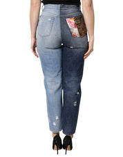 Dolce & Gabbana Multicolor Patchwork High Waist Denim Jeans