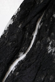 Dolce & Gabbana Black Cotton Floral Lace Women Blouse Top