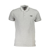 Cavalli Class Gray Cotton Men Polo Shirt