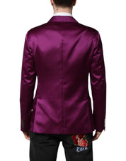 Dolce & Gabbana Purple Double Breasted Men Suit Coat Blazer