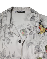 Dolce & Gabbana Multicolor Silk Printed Button Down Shirt