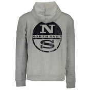 North Sails Gray Cotton Men Sweatshirt