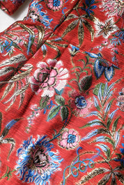 Dolce & Gabbana Red Floral Jacquard A-line Mini Dress