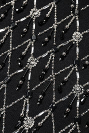 Dolce & Gabbana Black Cashmere Embellished Long Sleeves Top