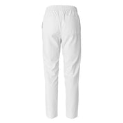 Alpha Studio White Cotton Jeans & Pant