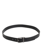 Dolce & Gabbana Black Classic Leather Metal Buckle Belt