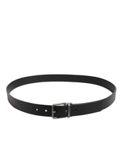 Dolce & Gabbana Black Classic Leather Metal Buckle Belt