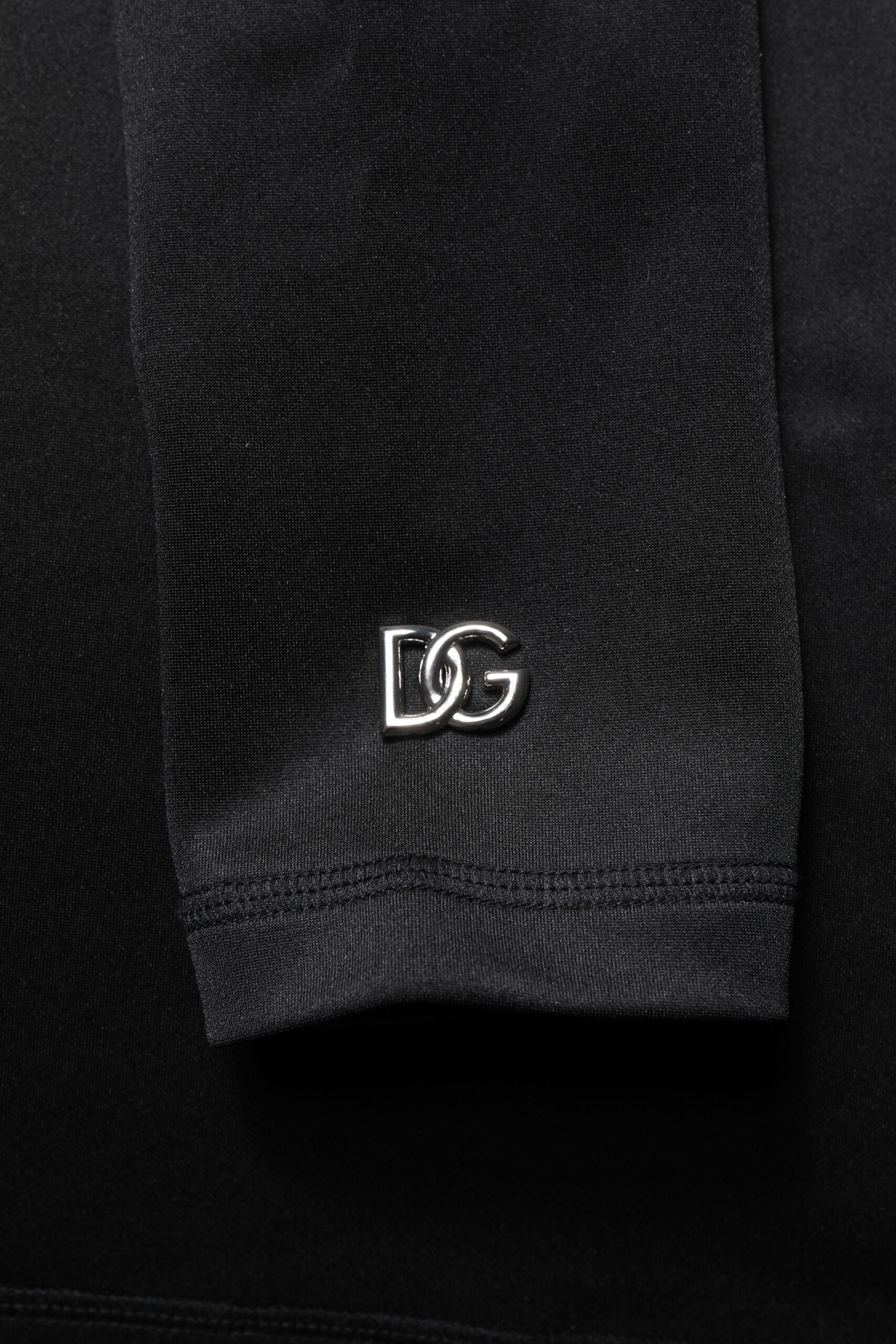 Dolce & Gabbana Black Polyester Turtleneck Pullover Sweater