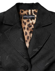 Dolce & Gabbana Black Single Breasted Trench Coat Jacket
