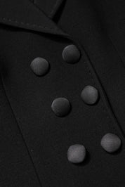 Dolce & Gabbana Black Wool Double Breasted Coat Jacket