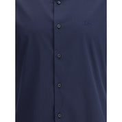Burberry Blue Cotton Shortsleeve Shirt