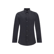 Dolce & Gabbana Black Elastane Dress Shirt