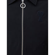 Ami Paris Black Polyester Jackets & Coat