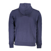 North Sails Blue Cotton Men Sweater with Hood
