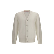 Brunello Cucinelli White Cashmere Cardigan
