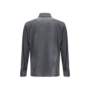 Brunello Cucinelli Gray Silk Shirt