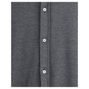 Brunello Cucinelli Gray Silk Shirt