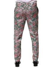 Dolce & Gabbana Multicolor Floral Jacquard Pants