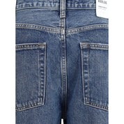 Agolde Blue Cotton Straight-Leg Jeans
