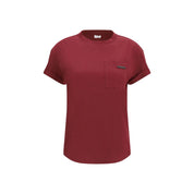 Brunello Cucinelli Bordeaux Cotton T-Shirt